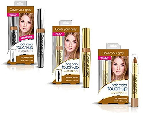 Cover Your Roots Waterproof Gray Coverage Variety Pack - 3 Piece Set - coveryourgray
