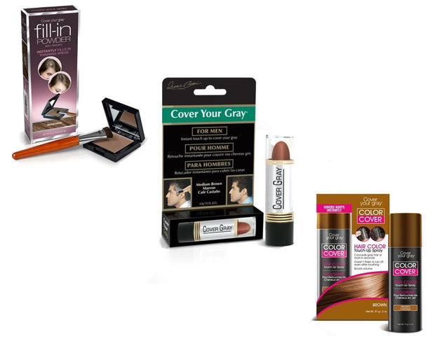 Cover Your Roots Mens Thinning Hair & Gray Coverage - 3 Piece Set - coveryourgray